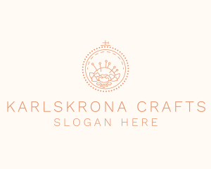 Flower Stitching  Craft logo design