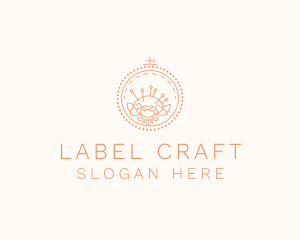 Flower Stitching  Craft logo design