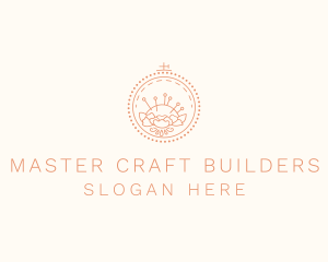 Flower Stitching  Craft logo design