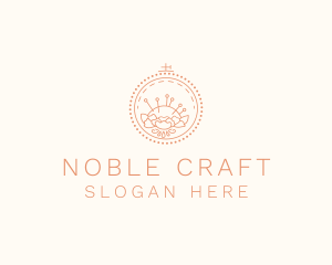 Flower Stitching  Craft logo design