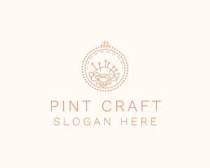 Flower Stitching  Craft logo design