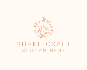 Flower Stitching  Craft logo design