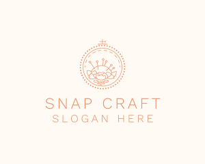 Flower Stitching  Craft logo design