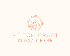 Flower Stitching  Craft logo design