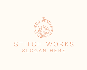 Flower Stitching  Craft logo design