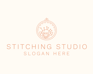 Flower Stitching  Craft logo design