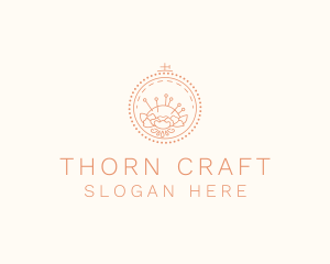 Flower Stitching  Craft logo design