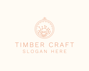 Flower Stitching  Craft logo design