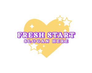 Cute Heart Star Boutique logo design