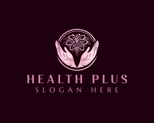 Flower Hand Wellness logo design