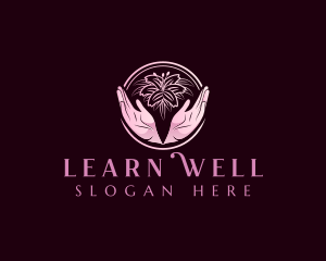 Flower Hand Wellness logo design