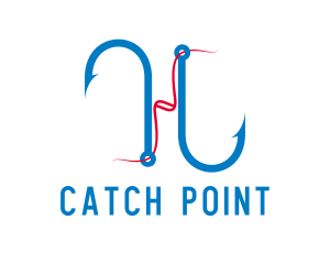 Blue Fishing Hook logo