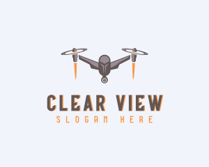 Rocket Delivery Drone logo design