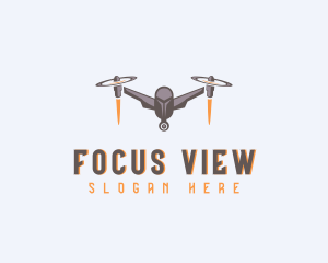 Rocket Delivery Drone logo design