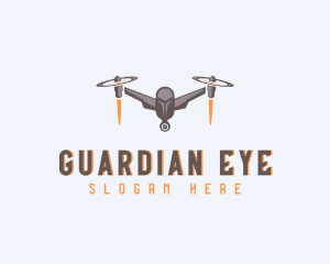 Rocket Delivery Drone logo design