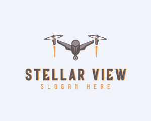 Rocket Delivery Drone logo design