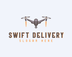 Rocket Delivery Drone logo design