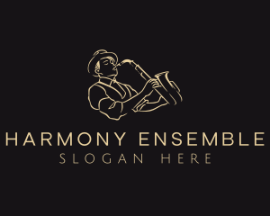 Musician Saxophone Instrument logo