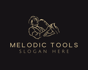Musician Saxophone Instrument logo