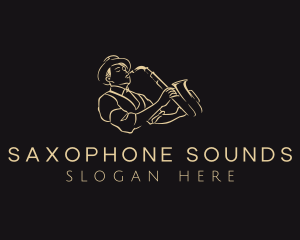Musician Saxophone Instrument logo