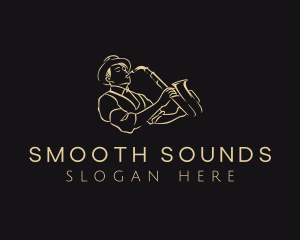 Musician Saxophone Instrument logo