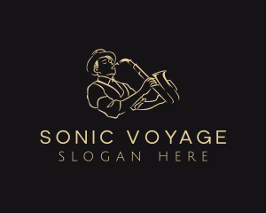 Musician Saxophone Instrument logo