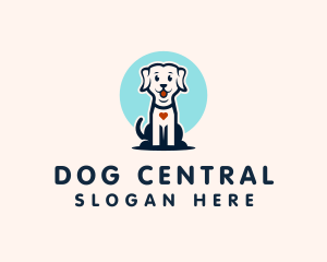 Cute Canine Dog logo design