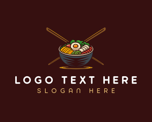 Bibimbap Food Bowl logo