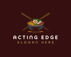 Bibimbap Food Bowl logo design