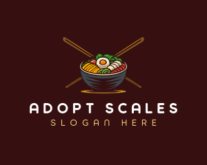 Bibimbap Food Bowl logo design