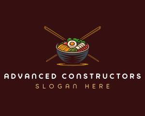 Bibimbap Food Bowl logo design