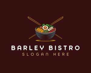 Bibimbap Food Bowl logo design