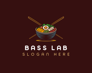 Bibimbap Food Bowl logo design