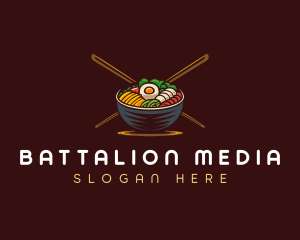 Bibimbap Food Bowl logo design