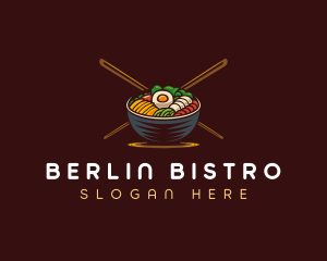 Bibimbap Food Bowl logo design