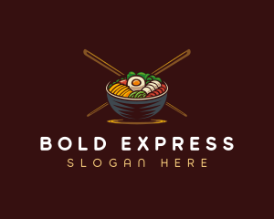 Bibimbap Food Bowl logo design