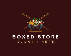 Bibimbap Food Bowl logo design