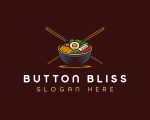 Bibimbap Food Bowl logo design