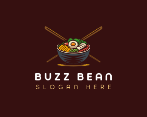 Bibimbap Food Bowl logo design