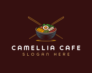 Bibimbap Food Bowl logo design