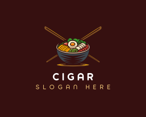 Bibimbap Food Bowl logo design