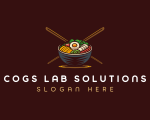 Bibimbap Food Bowl logo design