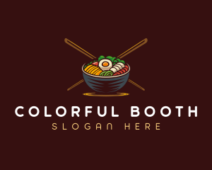 Bibimbap Food Bowl logo design