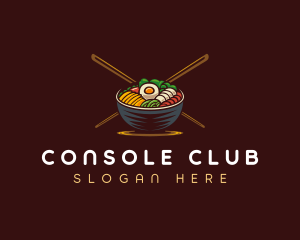 Bibimbap Food Bowl logo design