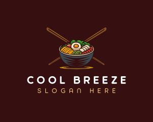 Bibimbap Food Bowl logo design