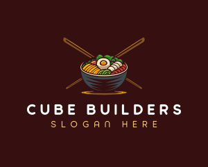 Bibimbap Food Bowl logo design