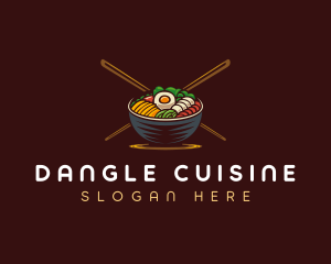 Bibimbap Food Bowl logo design