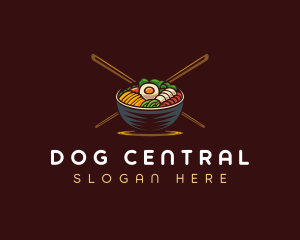 Bibimbap Food Bowl logo design