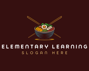 Bibimbap Food Bowl logo design