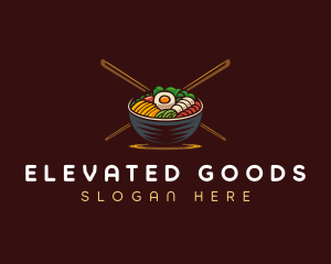 Bibimbap Food Bowl logo design